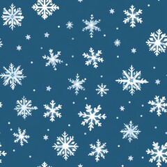 Fototapeta na wymiar Winter snowflakes cozy warmth seamless pattern