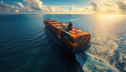 Fototapeta premium cargo ships at a port