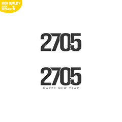 Creative Happy New Year 2705 Logo Design