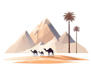 mountains in the desert. islamic background 