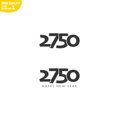 Fototapeta premium Creative Happy New Year 2750 Logo Design