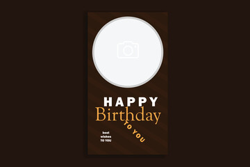 birthday story  social media post template modern story 