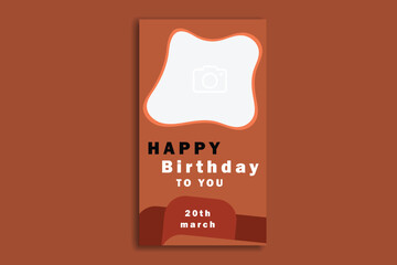 birthday story  social media post template modern story 