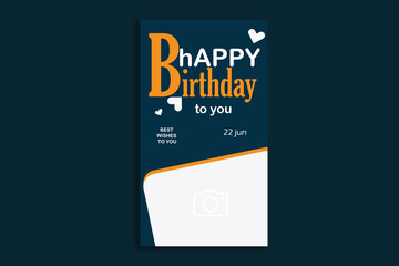 birthday story  social media post template modern story 
