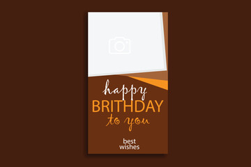 birthday story  social media post template modern story 