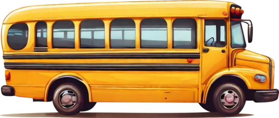 school bus illustration, design for poster, banner, flyer, social media. ai generative design