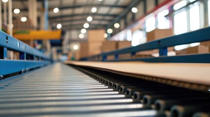 production of corrugated cardboard conveyor