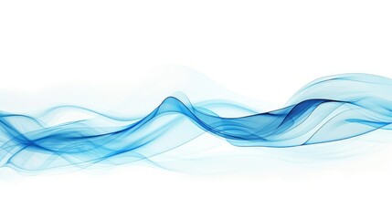 Blue abstract wave with white background