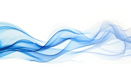 Blue abstract wave with white background