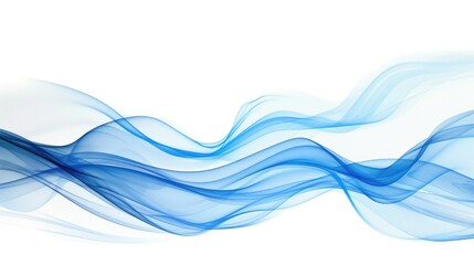 Blue abstract wave with white background