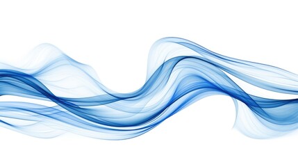 Blue abstract wave with white background