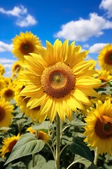 Fototapeta premium field of sunflowers