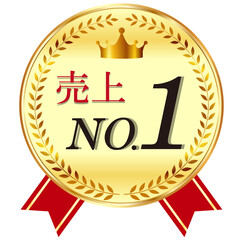 Fototapeta premium 王冠 メダル 金 リボン アイコン