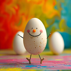 easter eggs and chicken
