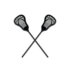 Double cross lacrosse sticks black and white