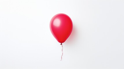 An isolated balloon in a radiant and lively color, hovering gracefully against the clean simplicity of a white background.