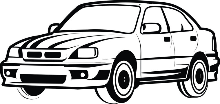car black color vector image