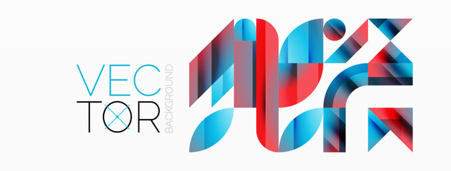 Fototapeta premium Assorted geometric shapes unite in a minimalistic abstract backdrop, offering a versatile canvas for contemporary design for digital designs, presentations, website banners, social media posts