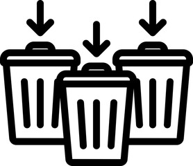 Waste Sorting Line Icon