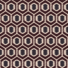Seamless pattern Tribal Art Ikat Ogee in traditional brown colour and summer theme colors. Boho style.Ikat pattern seamless repeat vintage decor textile design.