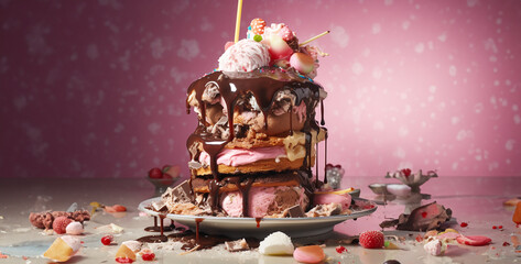 christmas cake with candle, chocolate cake with cherry on top, chocolate cake with cherries, chocolate cake with cherry