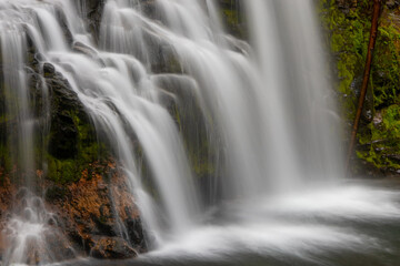 Detailed view of a waterfall