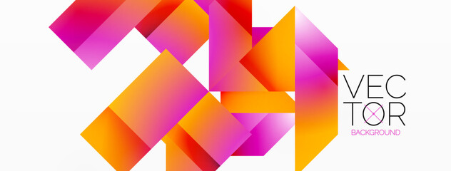 Obraz premium Geometric purity on white - lines, squares, triangles unite. Minimalist harmony in elegant simplicity