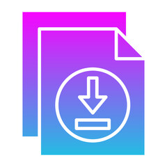 Fototapeta premium File Download Icon