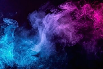 Fototapeta premium Abstract Colorful Smoke: Dynamic Artistic Background in Blue, Pink, and Red Tones, Featuring a Mystical Burst of Smoky Texture with a Soft and Vibrant Feel