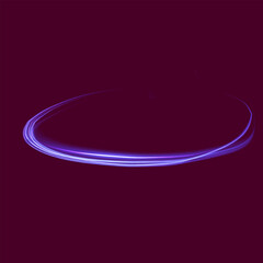 Blue glowing shiny lines effect black background. Luminous white lines of speed. Light glowing effect. Light trail wave, fire path trace line and incandescence curve twirl.