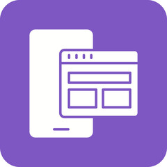 Fototapeta premium Mobile Web Icon