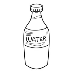 bottle water illustration hand drawn outline sketch vector