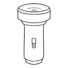 flashlight illustration hand drawn outline sketch vector