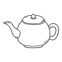 kettle illustration hand drawn outline sketch vector
