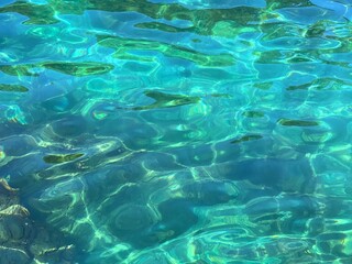 Fototapeta na wymiar Sea water amazing blue turquoise watercolor.