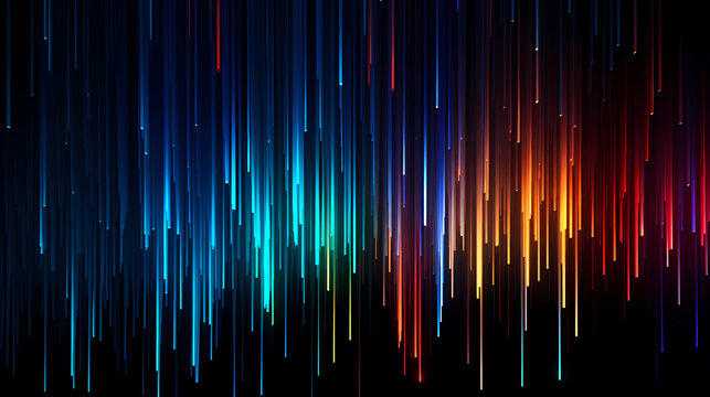 Abstract geometric background, technological lines background and light effects, 3D rendering