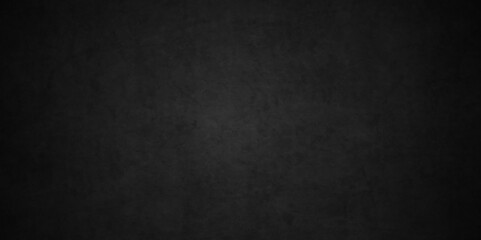 Grunge dark black blackboard and chalkboard rough background. Panorama dark grey black slate background or texture. Vector black concrete texture. Stone wall background.  - obrazy, fototapety, plakaty