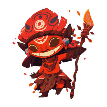shaman monster game character for your project. tribal monster design image