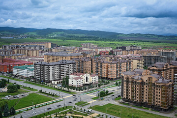 Modern residential district in Magas city