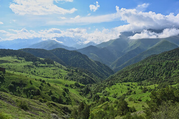 Fototapeta na wymiar Egikal mountain valley on a summer day