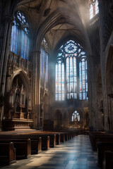 Fototapeta premium interior of saint cathedral city