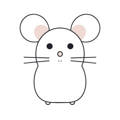 Cute mouse cartoon illustration