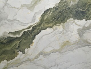 Abstract green white marble texture with gold splashes, green luxury background