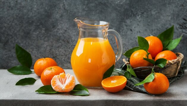 Sweet Citrus Symphony: Jug Filled with Orange Tangerine Elixir