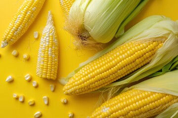 Photo of corn on isolated background