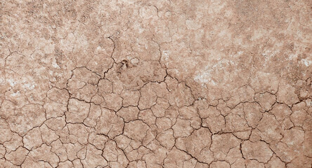 Cracked ground background in the top view for graphic design or wallpaper