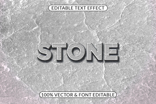 Stone Text Effect &ndash; Editable Rough Concrete Typography Style