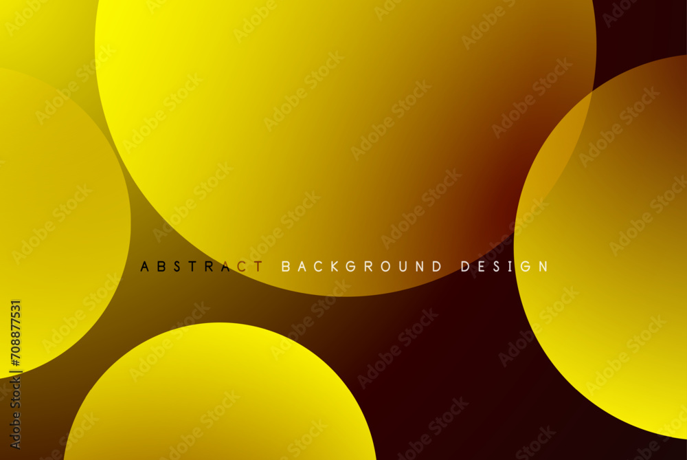 Poster abstract tech circles vector background, technology digital bubbles