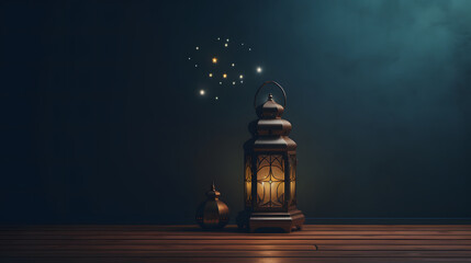 lantern on the table