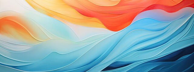 liquid blue and orange abstract background. Colorful smooth transitions.